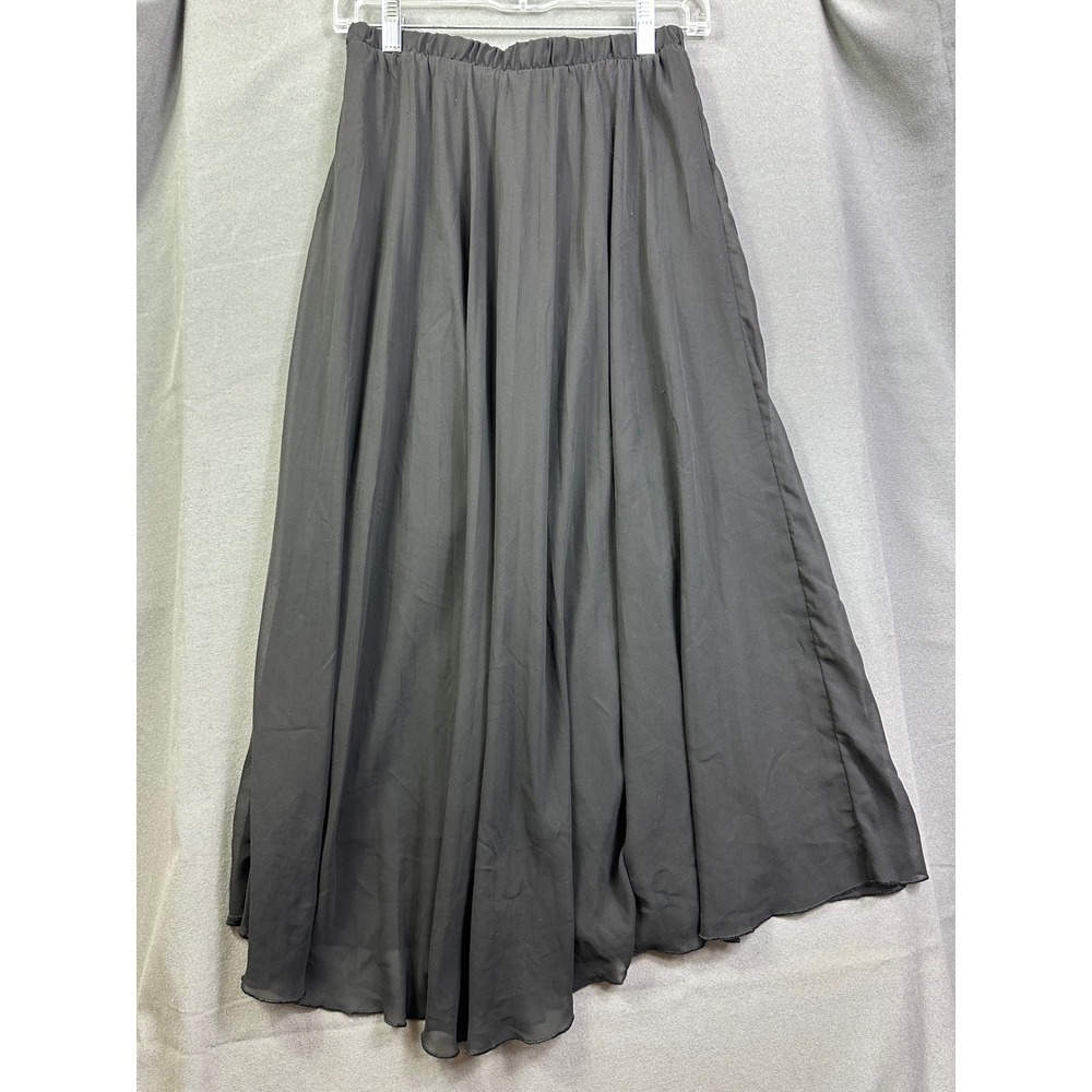 Vince Camuto Black Maxi Skirt Pleated Chiffon‎ Elastic Waist Lined Women's SZ XS - Picture 7 of 7